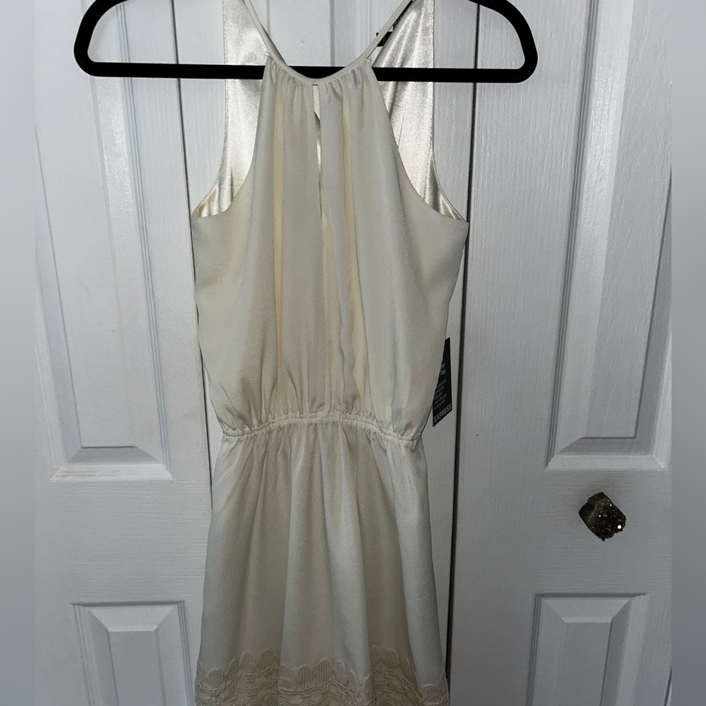 Cream mini dress